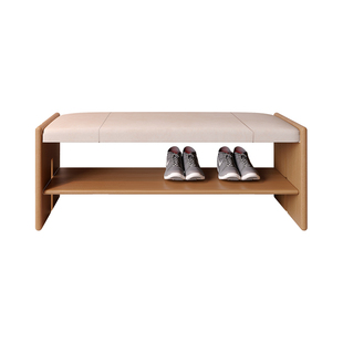 全实木高颜值进门换鞋凳入户门口可坐网红款鞋柜家用高级感穿鞋凳