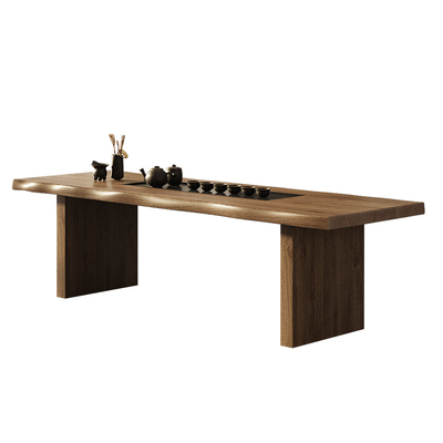 新中式大板茶桌茶盘一体嵌入式实木茶几客厅家用2025新款泡茶台