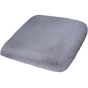 冬季汽车毛绒坐垫靠背座垫加厚保暖套装冬天加热棉垫单个防滑方垫