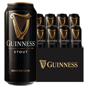 Guinness/健力士司陶特黑啤酒440ml*8听罐装