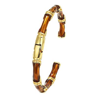 Exhibition/览物馆原创设计竹节手镯手链珐琅高级感开口手环秋冬