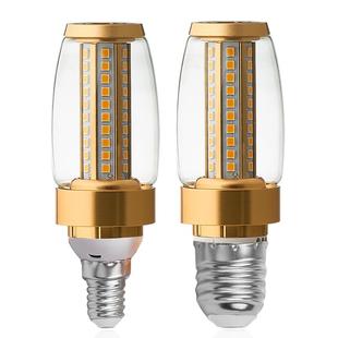 超亮e27e14螺纹led灯泡家用室内照明节能12W无频闪火箭暖白光省电