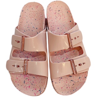 2025年夏季巴西zaxy拖鞋女松糕厚底拖鞋双带搭扣凉拖外穿女ins潮