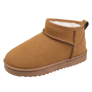 周冬雨同款mini皮毛一体雪地靴女冬季防滑加绒加厚短筒棉靴面包鞋