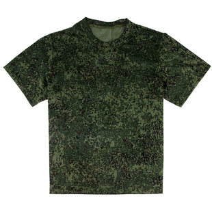 冷战时代外贸俄罗斯迷彩服短袖战术T恤徒步背心俄军体能训练服男