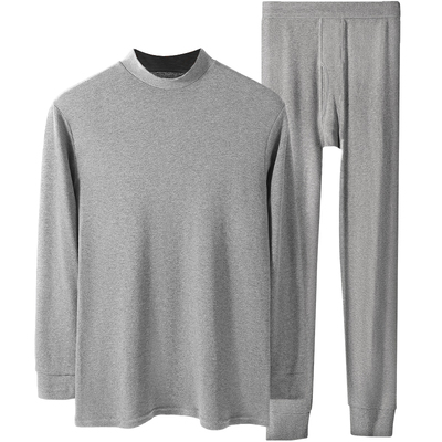 浪莎长袖男简约100%纯棉秋衣秋裤