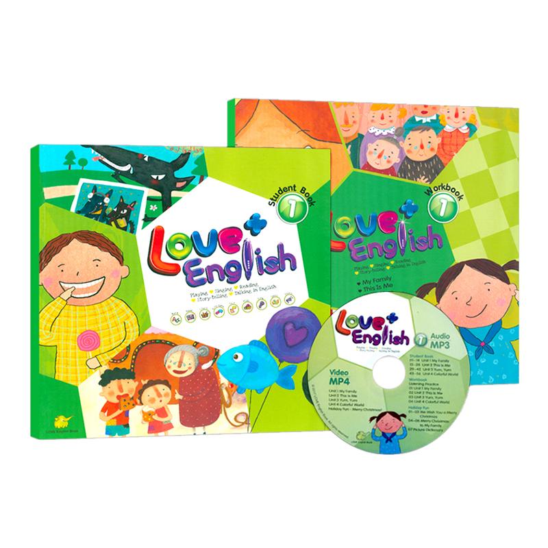 新版点读版Love + English  starter123456级别小班上册幼儿园英文启蒙教材爱加美语幼儿英语3-6岁初级幼儿培训机构书籍 原版进口