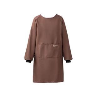 简约纯色防水罩衣家用厨房长袖围裙餐饮专用定制logo印字工作服女