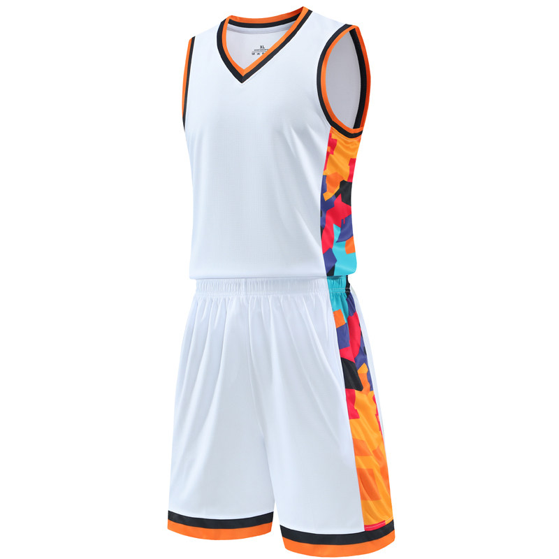队服大学生白色篮球服背心比赛