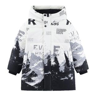 雪中飞kids童装男童羽绒服冬季新款中大童洋气女童中长儿童羽绒服