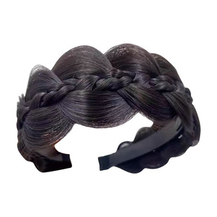 遮白发的头饰新款发箍饰品高颅顶假发宽边鱼骨麻花辫发夹发卡防掉