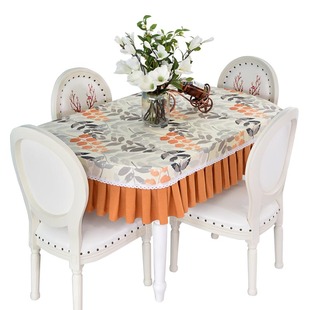 田园茶几罩套全包餐厅台布家用长方形防滑桌布棉麻布艺小清新简约