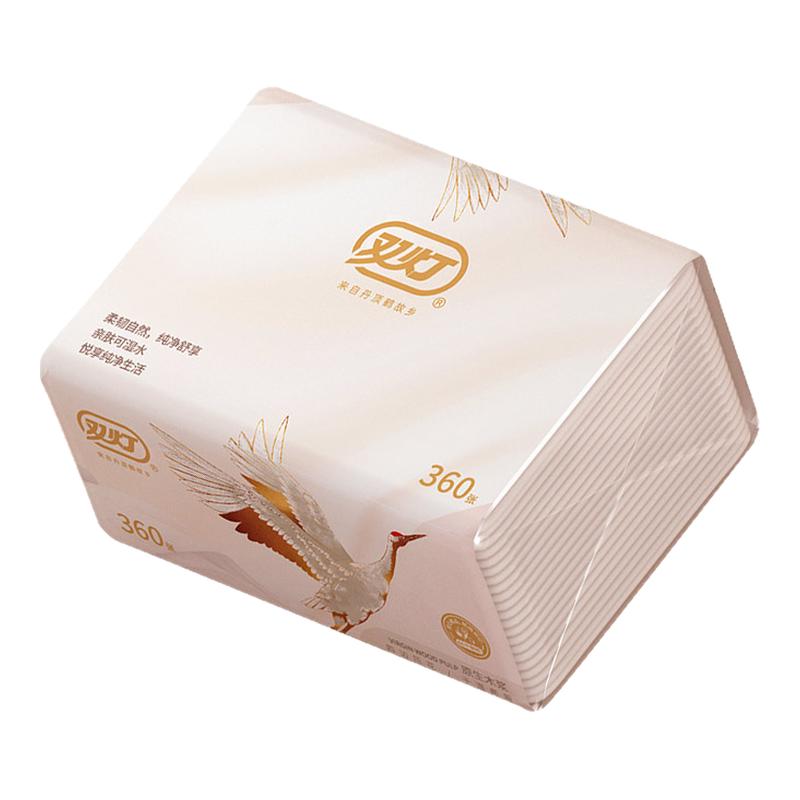 双灯面纸华夏羽颂抽纸360张24包