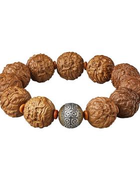 金丝楠木手串龙珠文玩佛珠手链