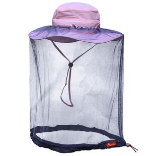 通用户外防蚊帽子钓鱼防晒面纱罩透气渔夫帽农活养蜂遮脸防虫男女