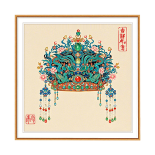 有凤来仪十字绣2026年新款年轻人手工刺绣客厅卧室寓意好简单小件