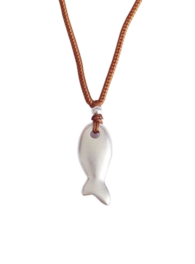 足银9999纯银小鱼项链女