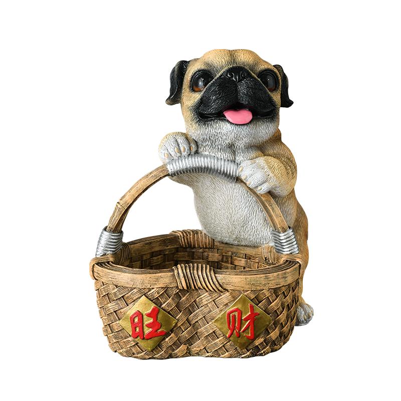 旺财狗狗收纳创意摆件家居装饰品装饰摆件