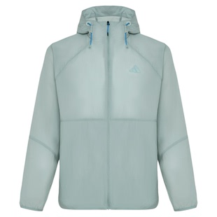 adidas阿迪达斯凉感运动休闲连帽薄外套2026夏男梭织夹克 KR2512