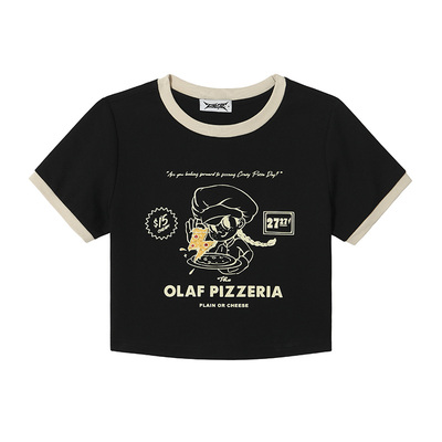 2727WORLD披萨精灵女款短袖T恤