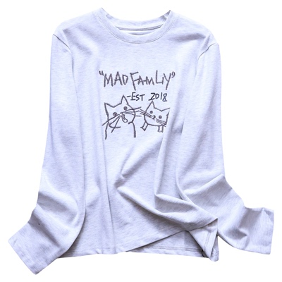 卡通字母刺绣宽松显瘦减龄女T恤