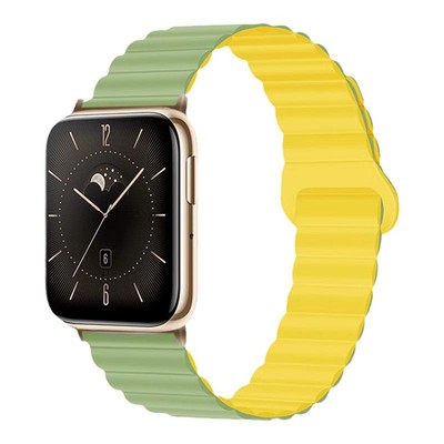 适用oppowatch3/Pro手表带X2磁吸硅胶表带S运动2智能手表男士腕带OPPOwatch女生夏天表链非原装配件