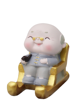 恋家彩树脂手机架恩爱摆件
