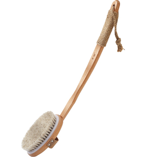 素娘马鬃软毛洗澡刷沐浴刷猪鬃毛浴刷搓背刷背神器长柄后背刷刷子