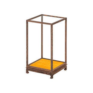 红木玻璃罩摆件花瓶古董佛像文玩工艺品展示盒防尘罩实木宝笼