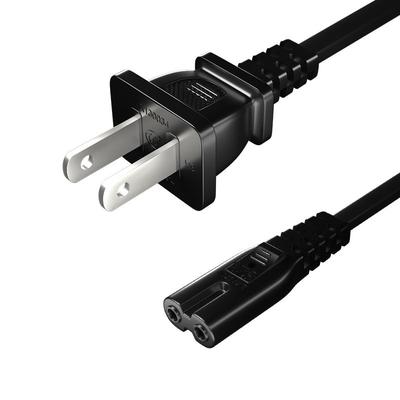 两插八字尾电源线8字两芯线投影仪台灯电视相机PS5充电插头带线