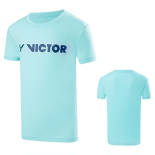 victor胜利儿童羽毛球服短袖T恤训练速干运动服男女童上衣青少年
