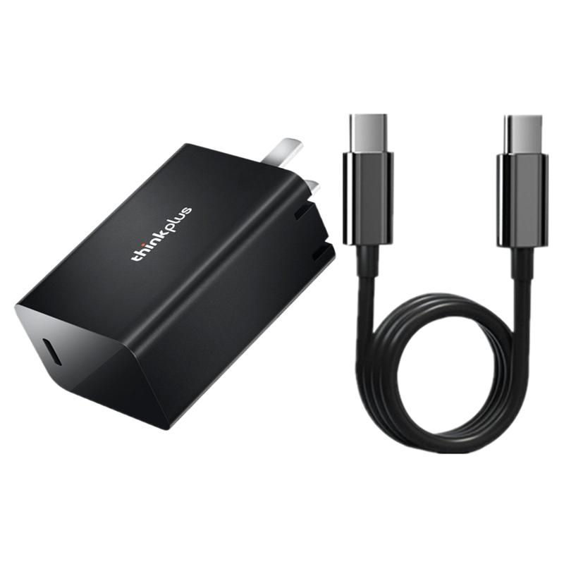 联想原装便携type-c转联想方口充电器线thinkpad笔记本电脑X1小新小米细圆口USB-C口红电源适配器PD转接线