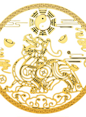 五帝钱吉祥结隐形门贴