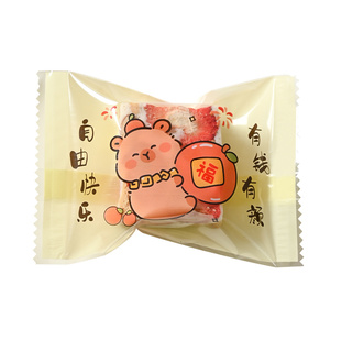 新年雪花酥包装袋的饼干牛轧糖糖果曲奇独立小袋子单独专用机封袋