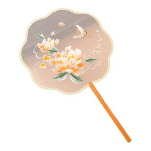 刺绣团扇古风跳舞扇子中汉服旗袍双面苏州绣儿童舞蹈圆扇专用