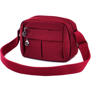 文力2022新款女式单肩斜跨包中老年小包包妈妈牛津斜挎女士帆布包