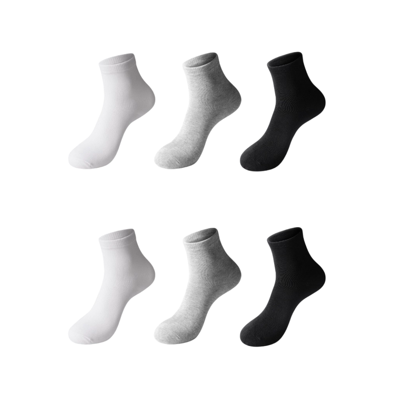 AUN银抗菌防臭吸汗女中筒袜