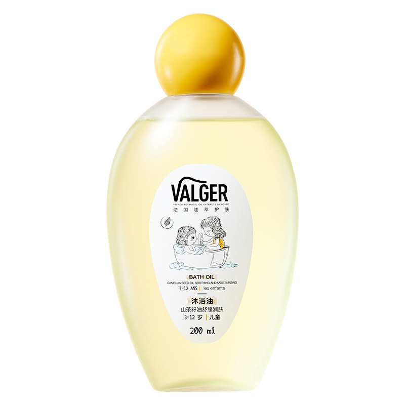 VALGER薇尔佳儿童沐浴油洗护二合一宝宝洗澡专用山茶泡泡沐浴露