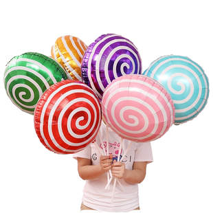 生日气球装饰用品创意卡通儿童周岁礼拍照道具棒棒糖气球铝模大号