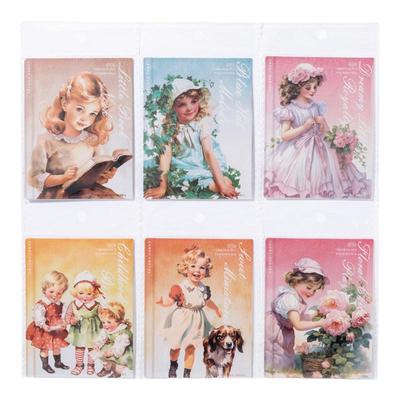 复古欧式童真男孩女孩贴纸DIY