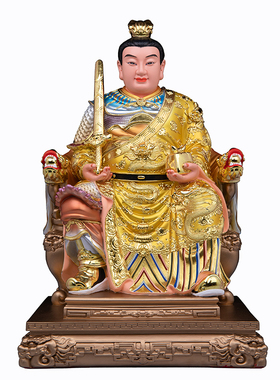 中式历史人物护宅神像将军摆件