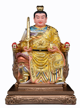 中式历史人物护宅神像将军摆件