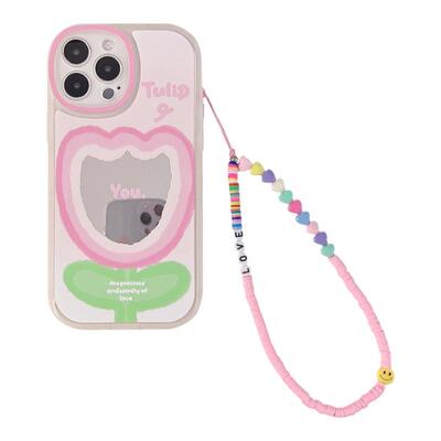 mirror cute case iphone 14 pro max 13 casing xs 12适用苹果7手机保护壳8链条郁金香软壳13pro 14plus cov