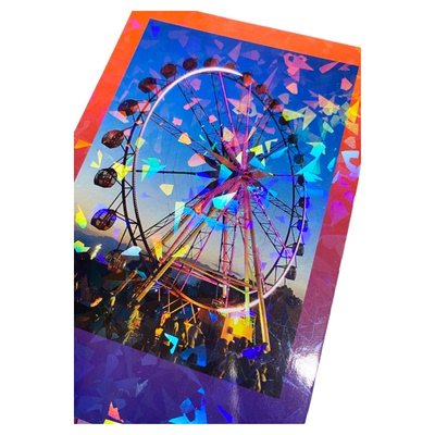 碎玻璃明信片定制沉墨