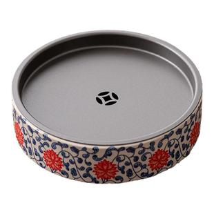 草木灰壶承干泡台茶洗功夫茶具紫砂壶养壶底座壶托储水陶瓷茶托盘