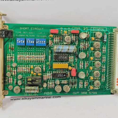 ABB CMA 35 GVT 360 5799 SHORT CIRCUIT CARD (FAST SHIP BY DHL