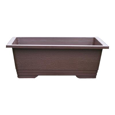 长方形仿紫砂塑料盆景盆