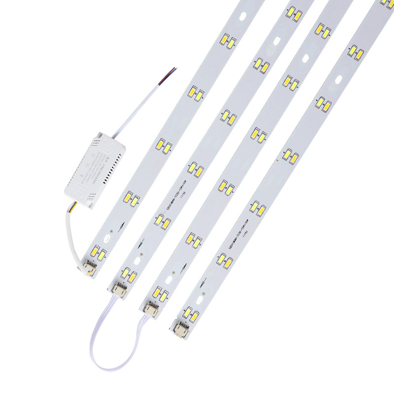 led灯条长条灯板三色变光双色贴片灯带家用led吸顶灯替换灯芯灯盘