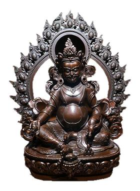 黄财神摆件铜藏传密宗招财赞巴拉