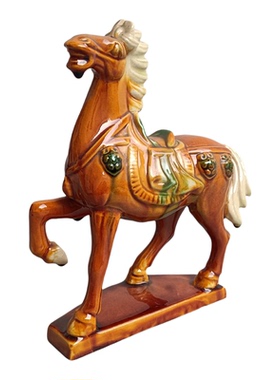 中式陶瓷马摆件客厅书房摆设装饰